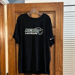 Nichols College - Bison - Lacrosse Short sleeve Tee Shirt- NWOT